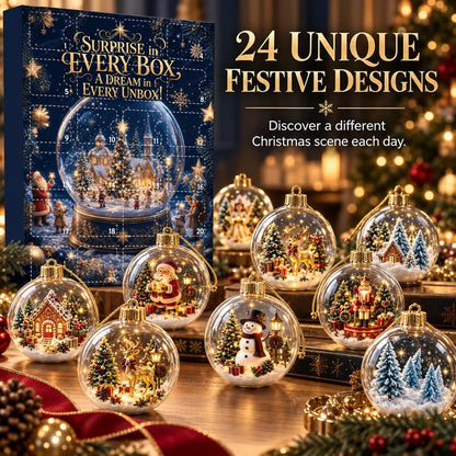 Christmas Bauble Advent Calendar 24 Baubles