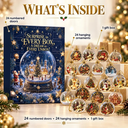 Christmas Bauble Advent Calendar 24 Baubles