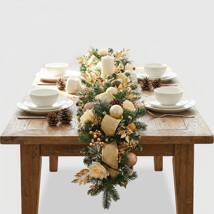 Christmas Garland Artificial Rattan Maintenance-Free Indoor & Outdoor
