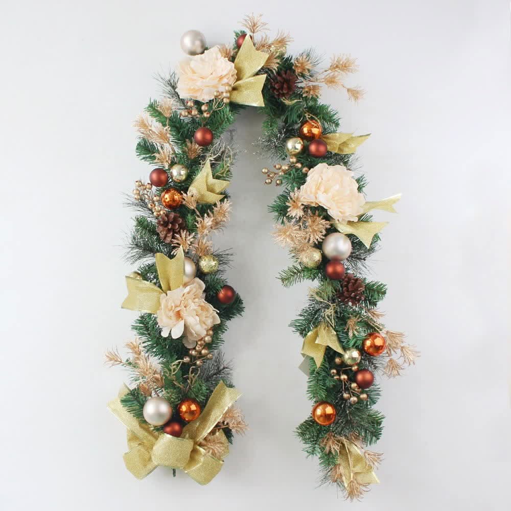 Christmas Garland Artificial Rattan Maintenance-Free Indoor & Outdoor