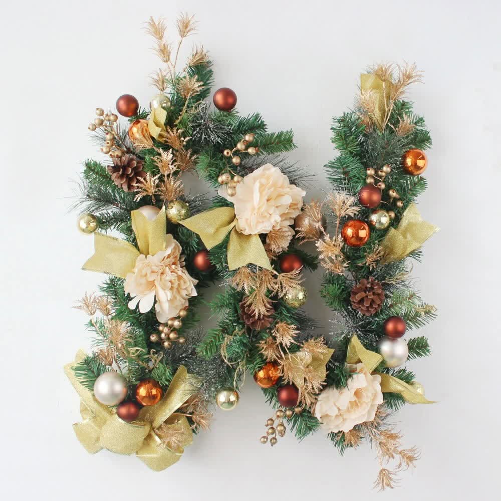 Christmas Garland Artificial Rattan Maintenance-Free Indoor & Outdoor