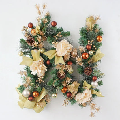 Christmas Garland Artificial Rattan Maintenance-Free Indoor & Outdoor