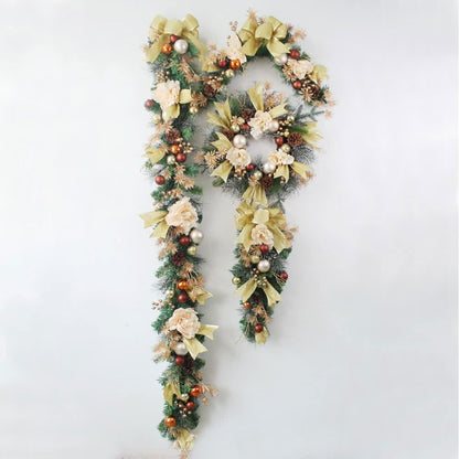 Christmas Garland Artificial Rattan Maintenance-Free Indoor & Outdoor