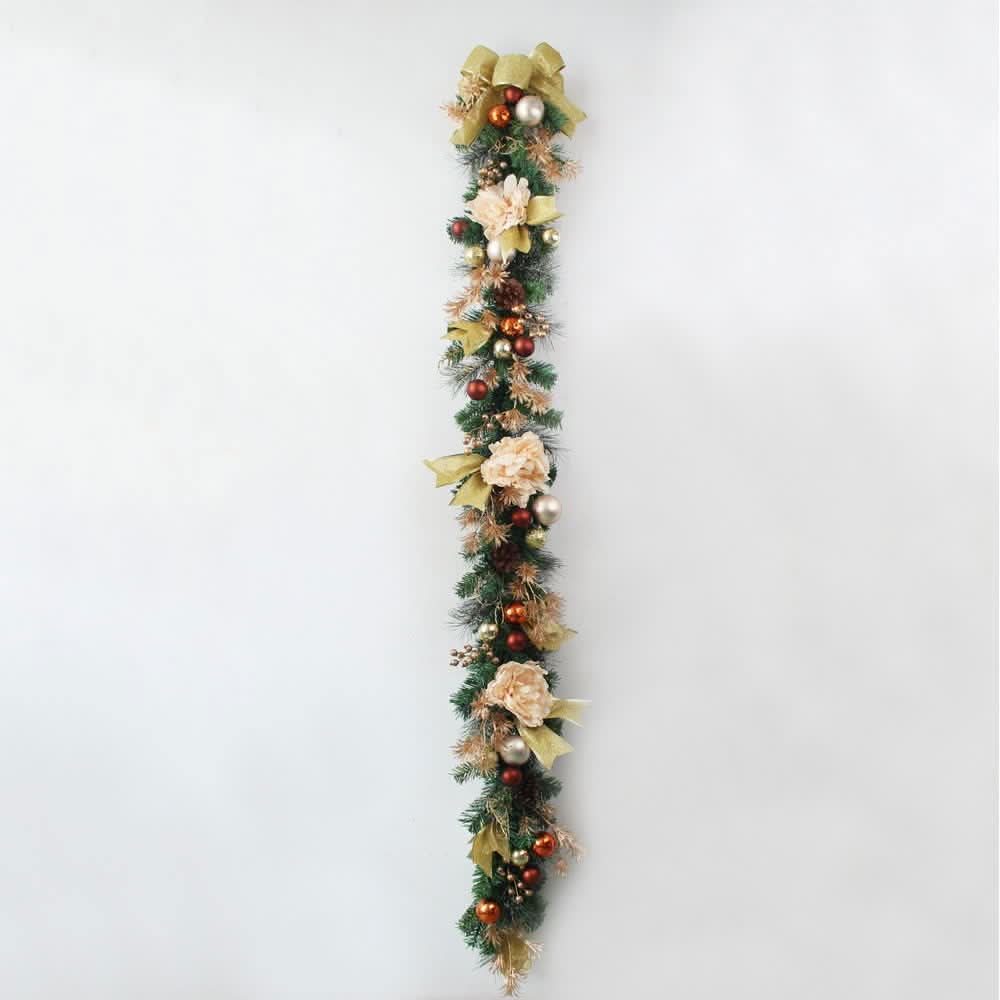 Christmas Garland Artificial Rattan Maintenance-Free Indoor & Outdoor