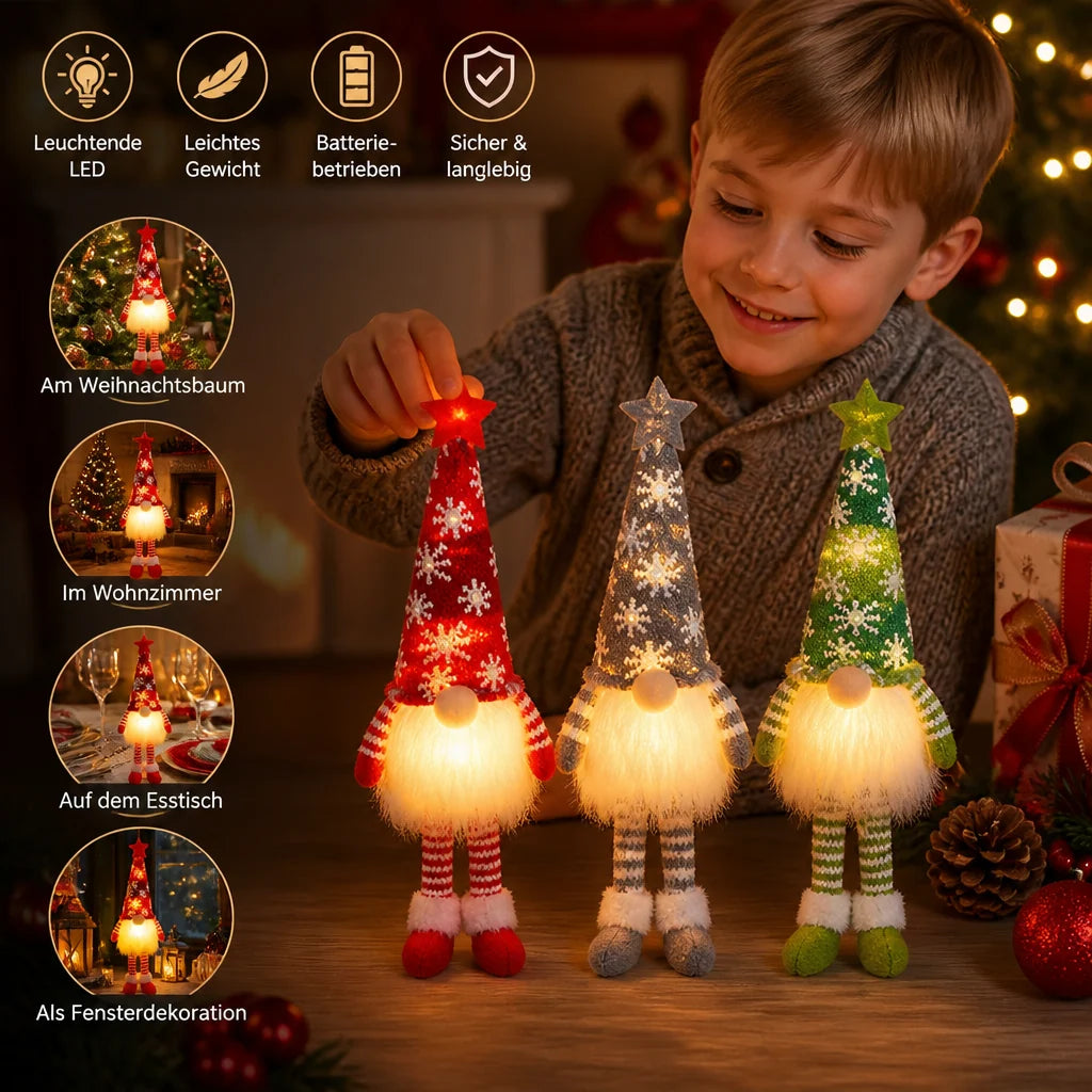 Christmas Gnome Decoration Built-In LED Lighting