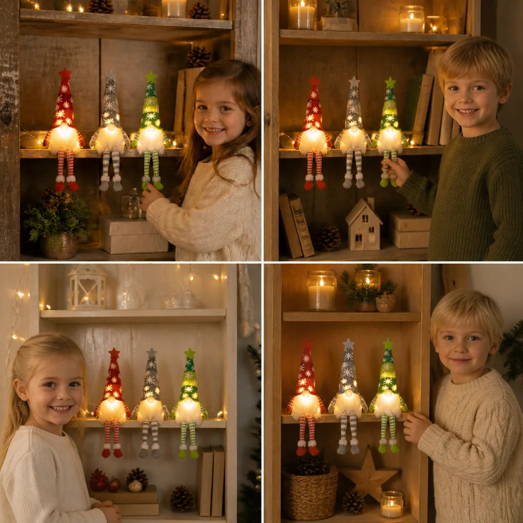 Christmas Gnome Decoration Built-In LED Lighting
