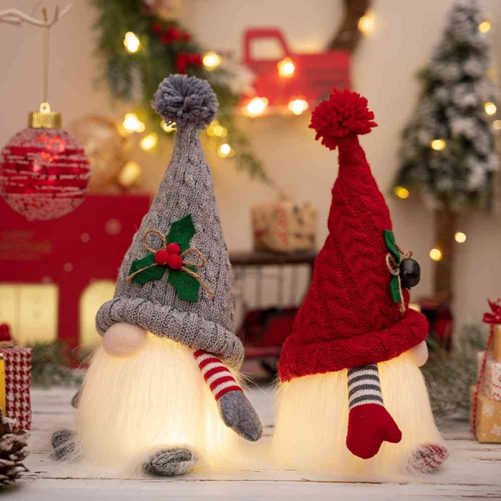 Christmas Gnome Doll Handcrafted Light-Up Plush