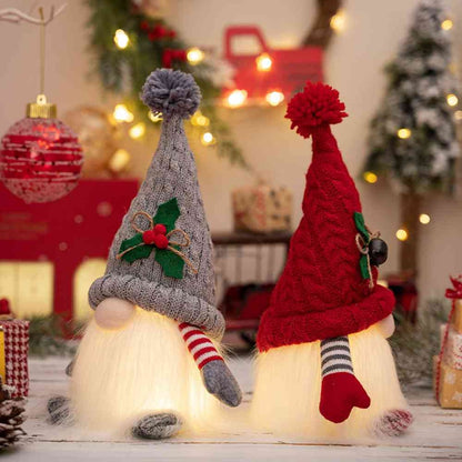 Christmas Gnome Doll Handcrafted Light-Up Plush