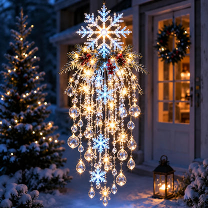 Christmas Hanging Light LED Cascading Crystal Drops