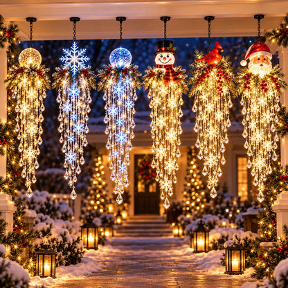 Christmas Hanging Light LED Cascading Crystal Drops