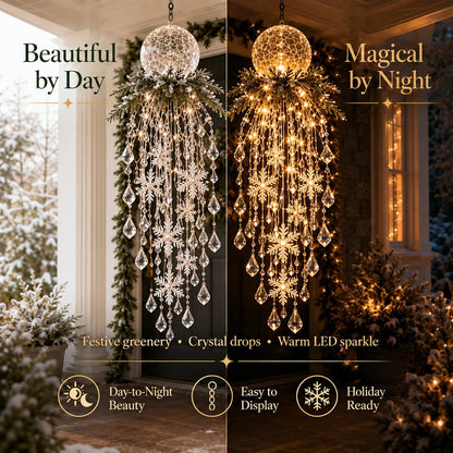 Christmas Hanging Light LED Cascading Crystal Drops