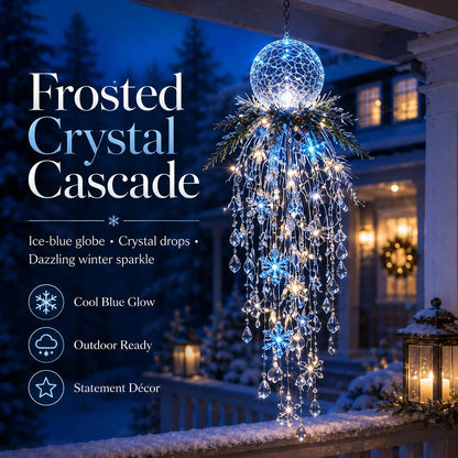Christmas Hanging Light LED Cascading Crystal Drops