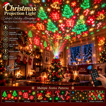 Christmas Light Projector 15+ Designs Remote Control