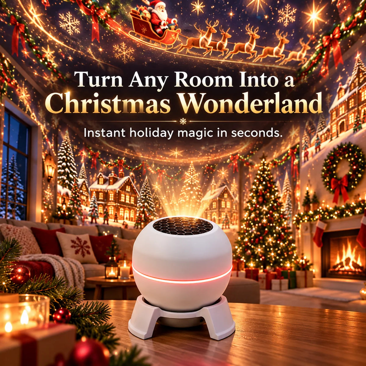 Christmas Light Projector Moving Patterns USB Powered