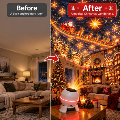 Christmas Light Projector Moving Patterns USB Powered Indoor Decor