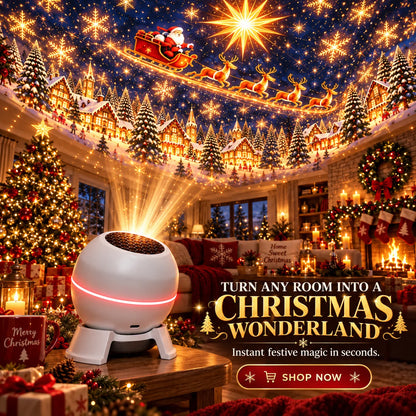 Christmas Light Projector Moving Patterns USB Powered Indoor Decor