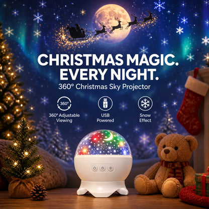 Christmas Light Projector Santa Sleigh & Reindeer Scene