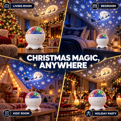 Christmas Light Projector Santa Sleigh & Reindeer Scene