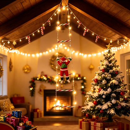 Christmas Lights Climbing Santa USB Powered 8 Modes