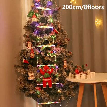 Christmas Lights Climbing Santa USB Powered 8 Modes