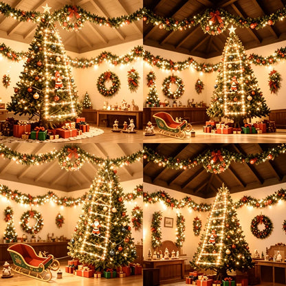 Christmas Lights Climbing Santa USB Powered 8 Modes