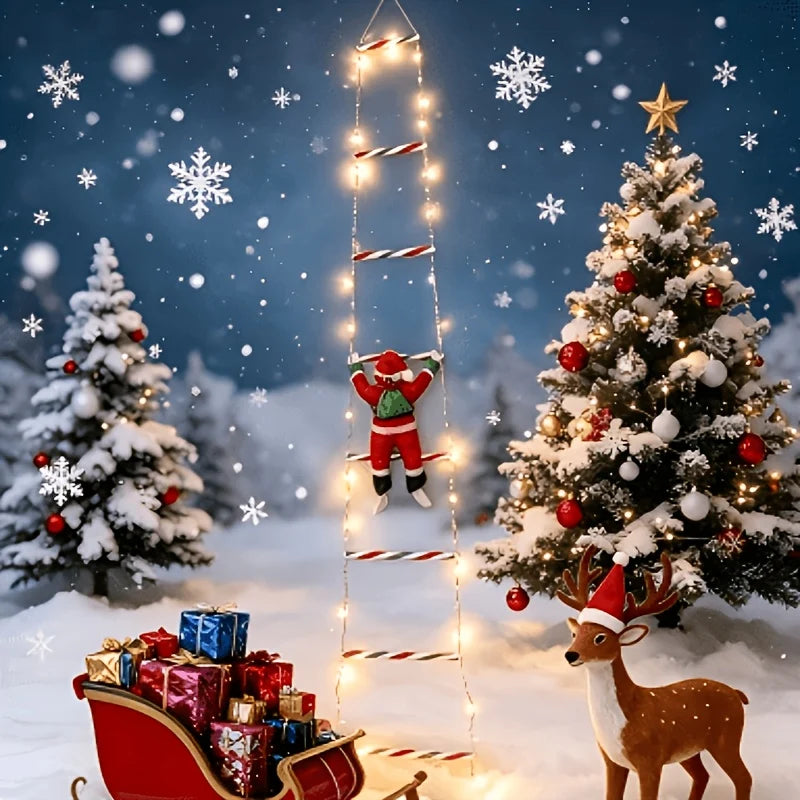 Christmas Lights Climbing Santa USB Powered 8 Modes