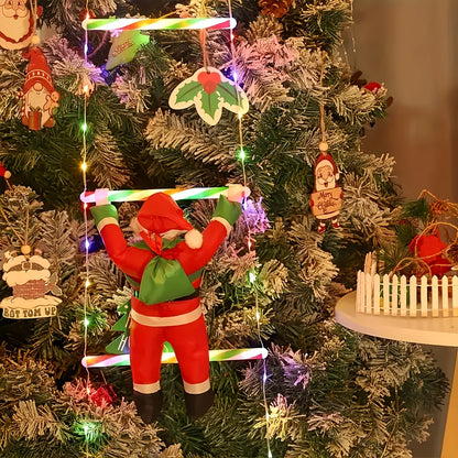 Christmas Lights Climbing Santa USB Powered 8 Modes