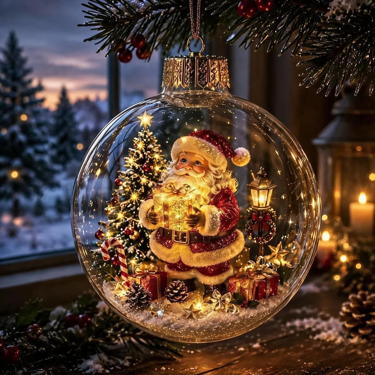 Christmas Ornament Light-Up Multicoloured Festive Design