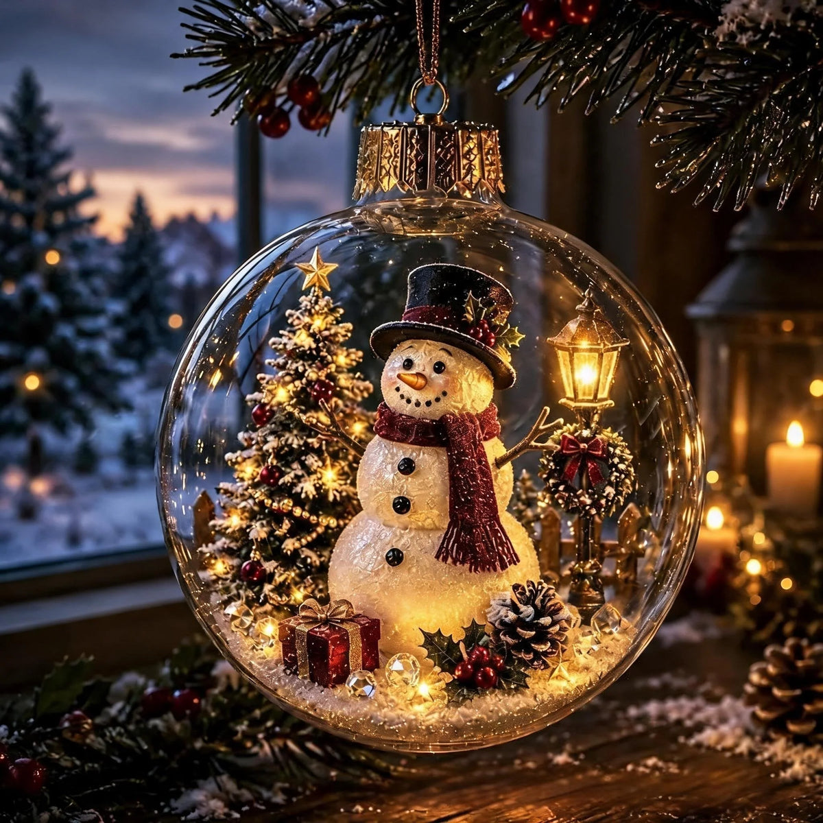 Christmas Ornament Light-Up Multicoloured Festive Design