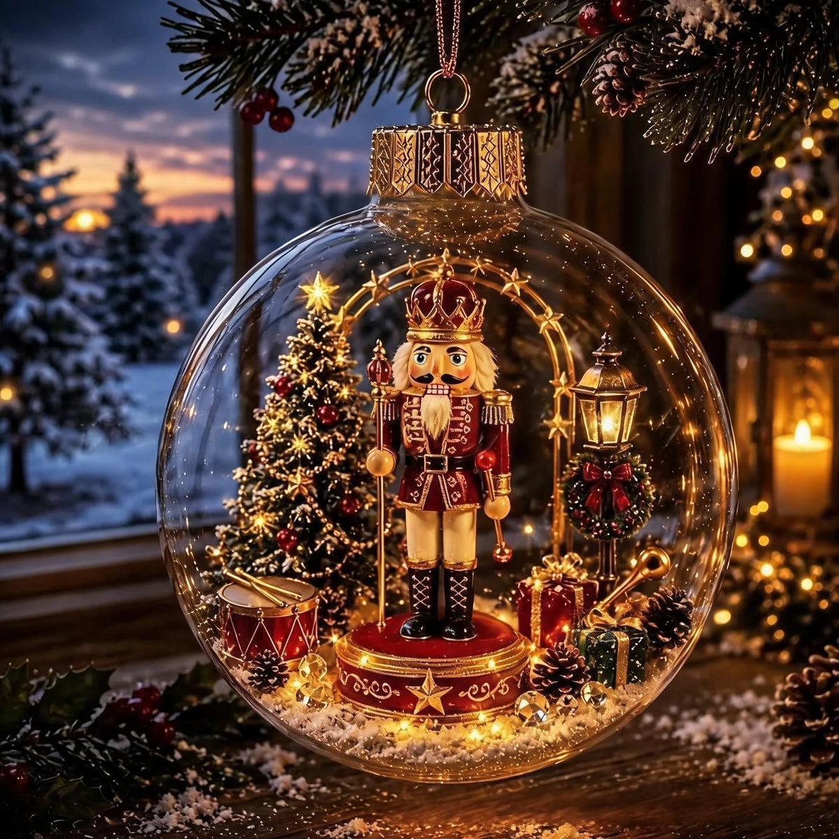 Christmas Ornament Light-Up Multicoloured Festive Design