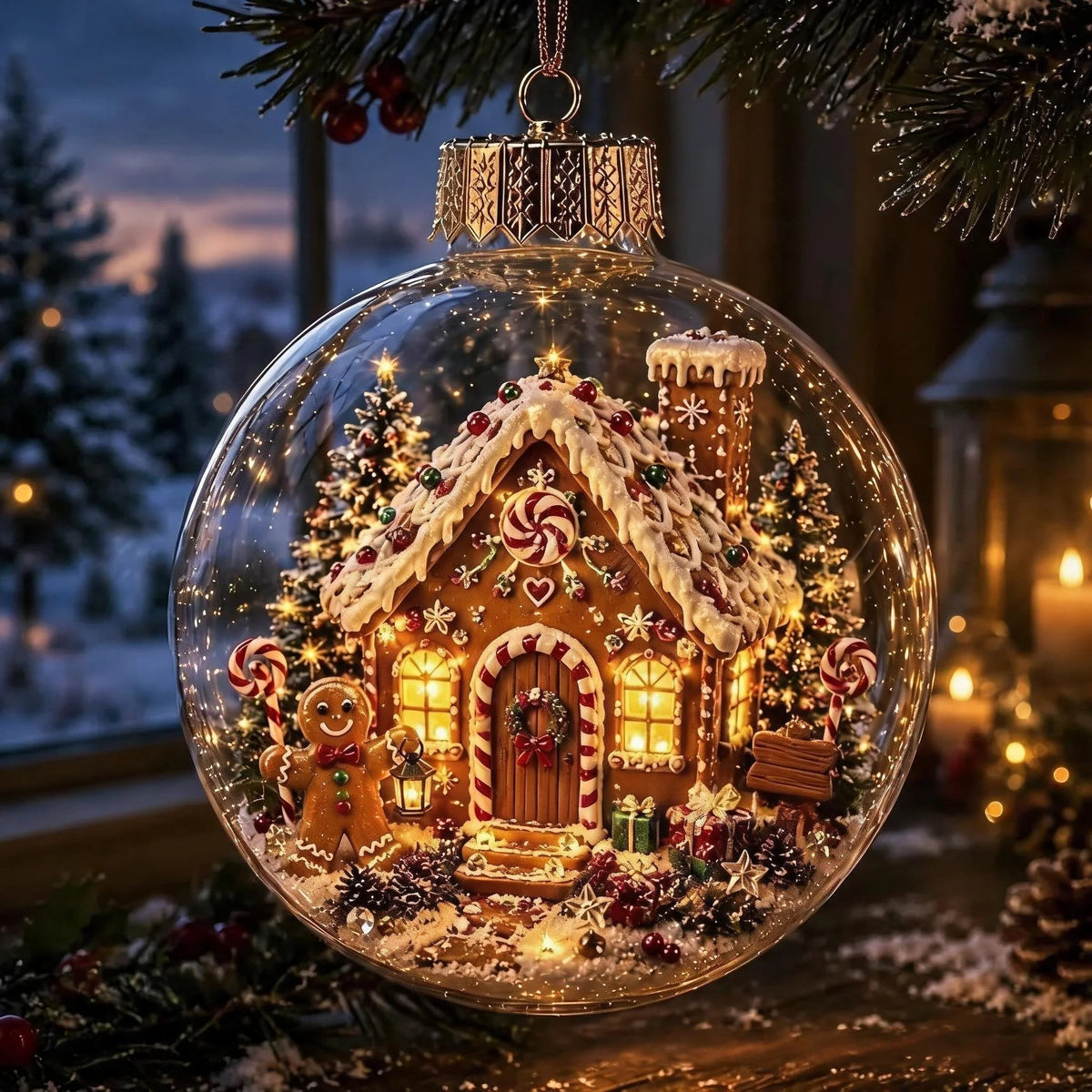 Christmas Ornament Light-Up Multicoloured Festive Design