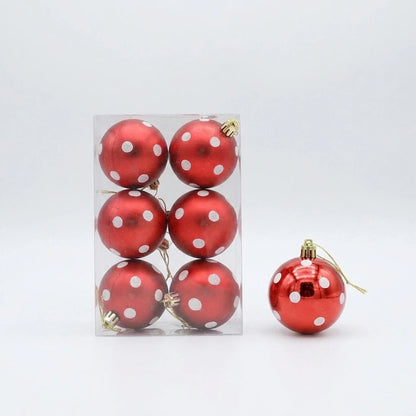 Christmas Ornament Set Snowflake Design Shatterproof Set of 6