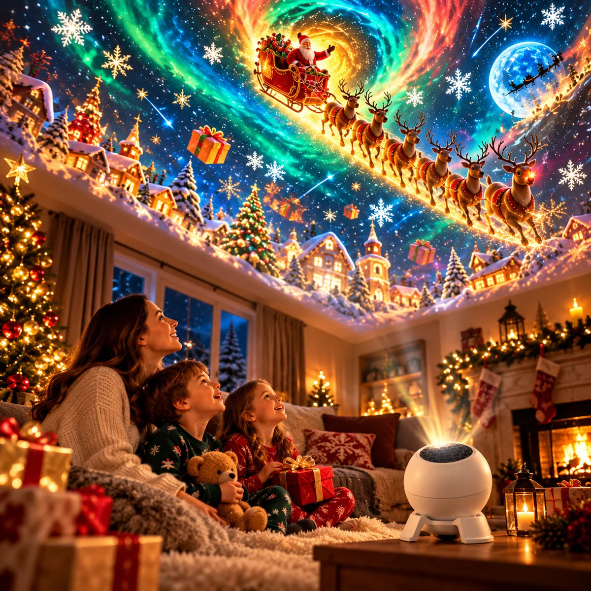 Christmas Projection Light Compact Tabletop Indoor Decor