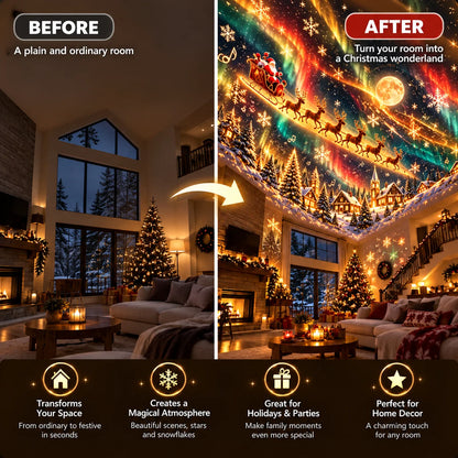 Christmas Projection Light Compact Tabletop Indoor Decor
