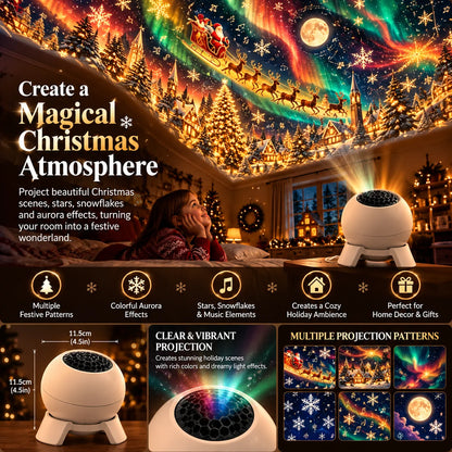 Christmas Projection Light Compact Tabletop Indoor Decor