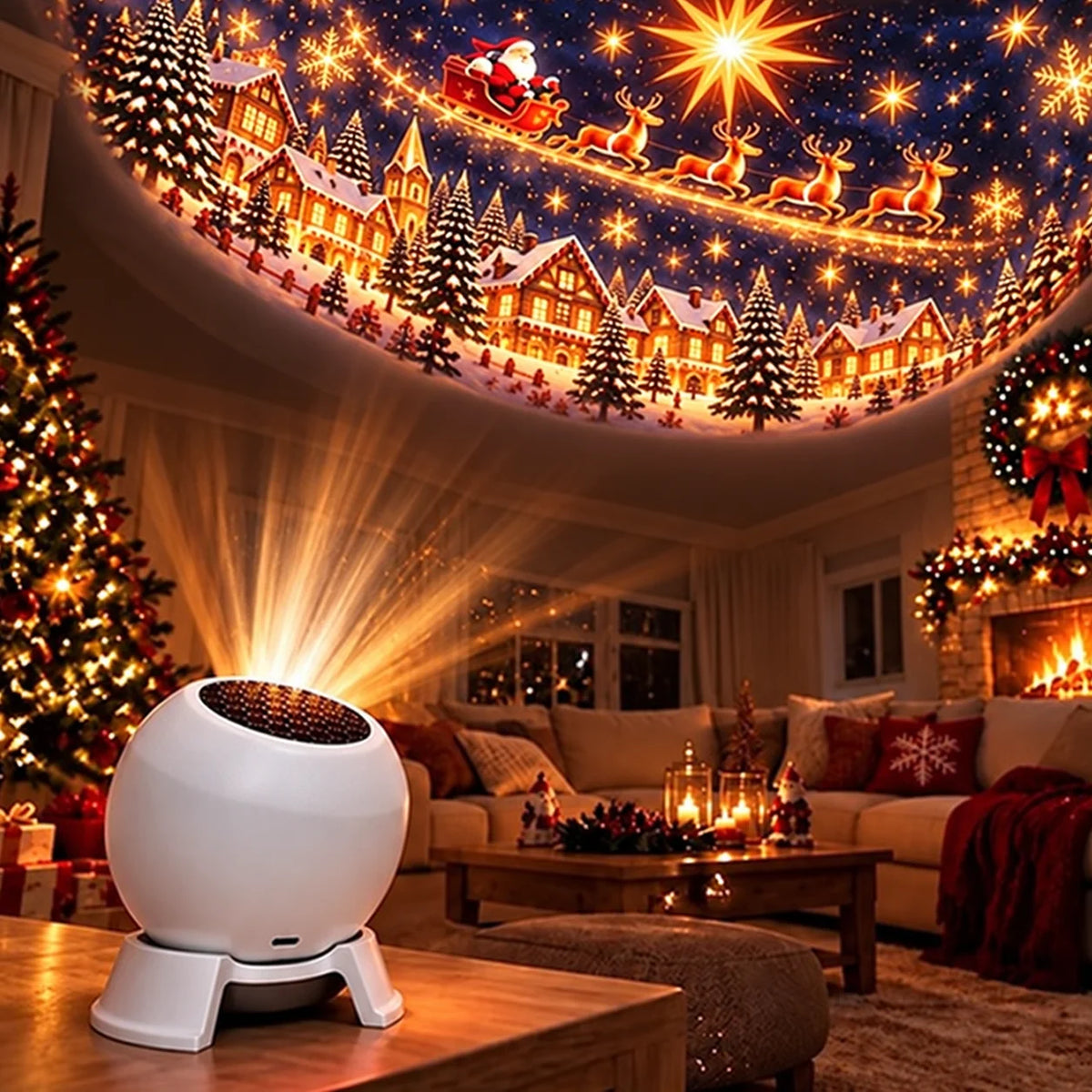 Christmas Projector Light USB Powered Wall & Ceiling Projection