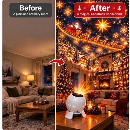Christmas Projector Night Light USB-Powered Festive Projection