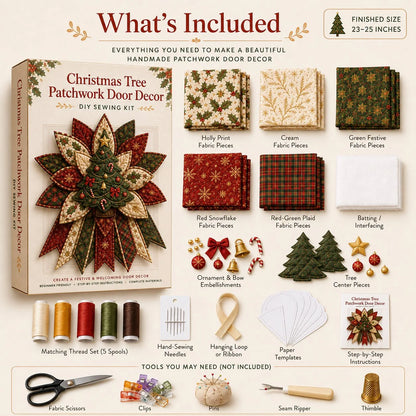 Christmas Sewing Kit Quilted Door Hanging Seven Festive Designs All-Inclusive Materials