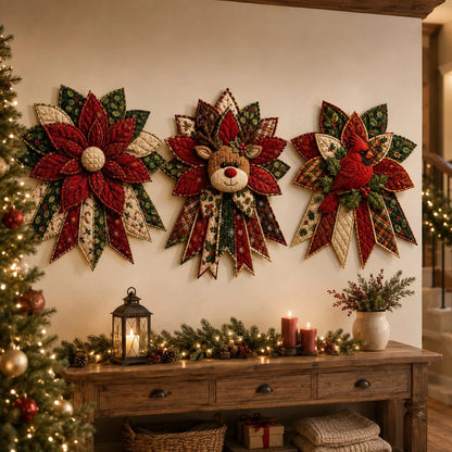 Christmas Sewing Kit Quilted Door Hanging Seven Festive Designs All-Inclusive Materials