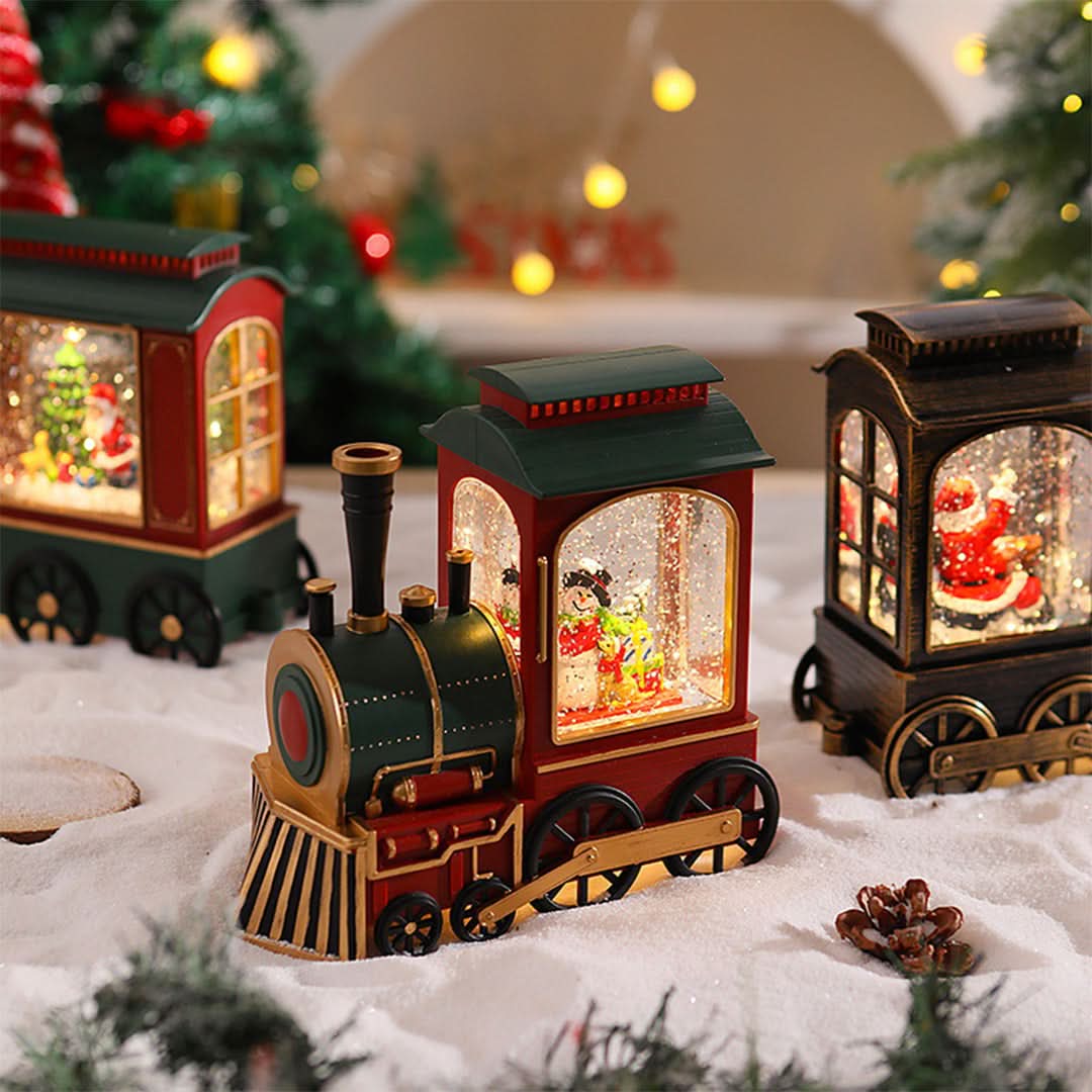 Christmas Train Lamp LED Falling Snow Effect