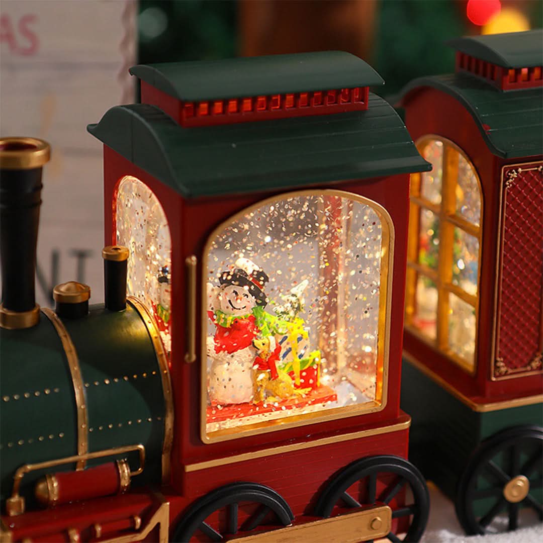 Christmas Train Lamp LED Falling Snow Effect