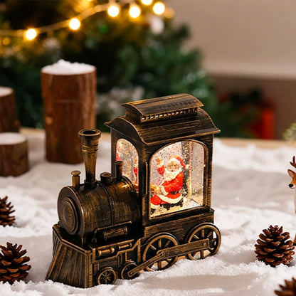 Christmas Train Lamp LED Falling Snow Effect