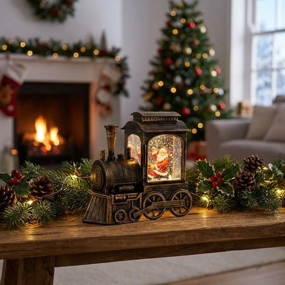 Christmas Train Lamp LED Falling Snow Effect