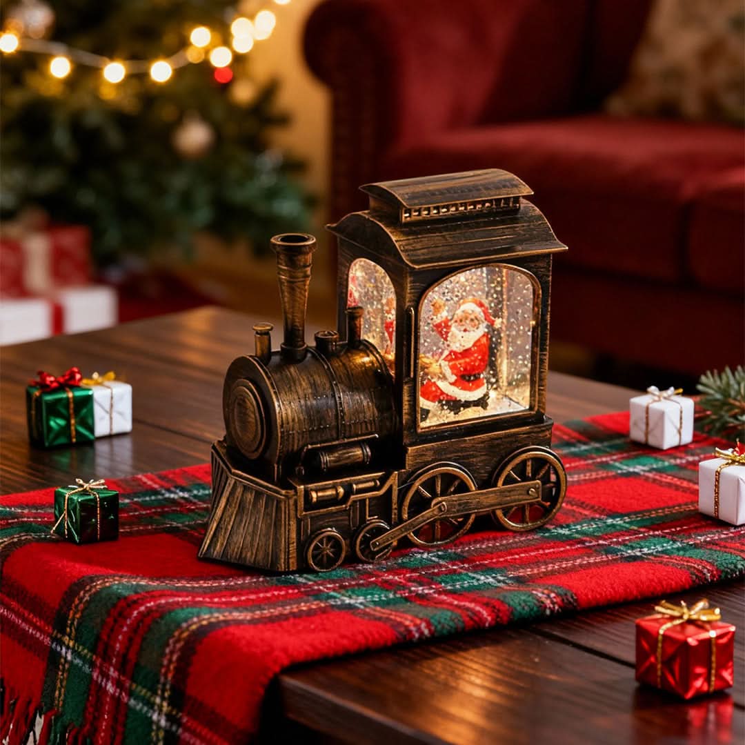 Christmas Train Lamp LED Falling Snow Effect