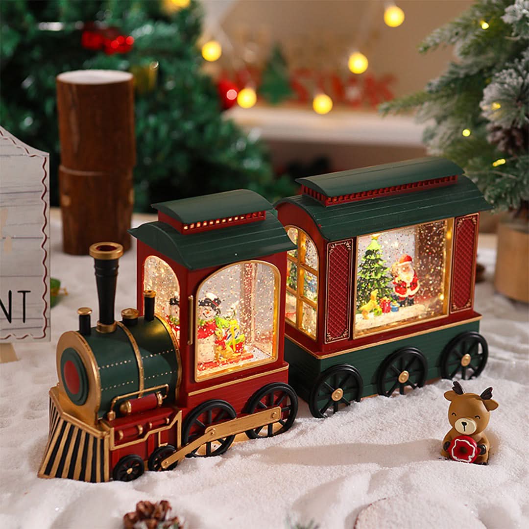 Christmas Train Lamp LED Falling Snow Effect