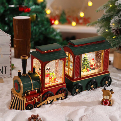 Christmas Train Lamp LED Falling Snow Effect