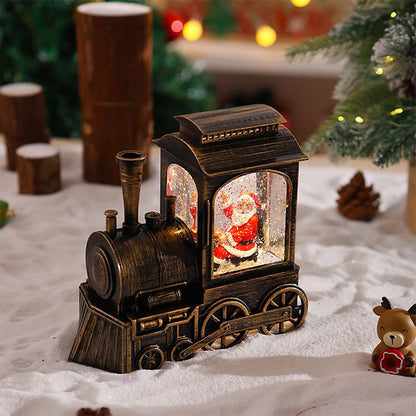 Christmas Train Lamp LED Falling Snow Effect