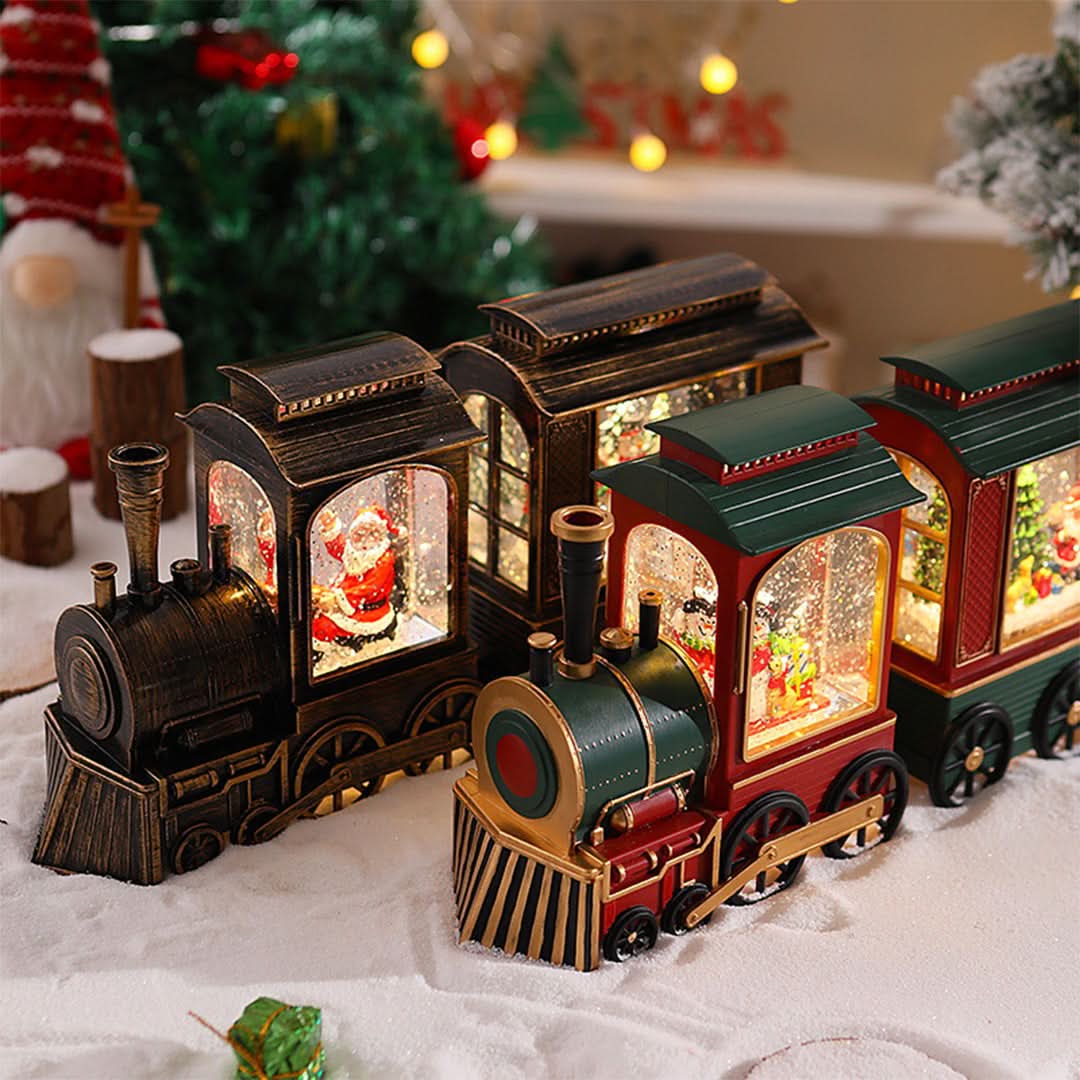 Christmas Train Lamp LED Falling Snow Effect