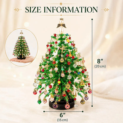 Christmas Tree Craft Kit Beaded With Warm Light String