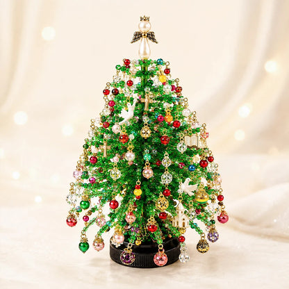 Christmas Tree Craft Kit Beaded With Warm Light String